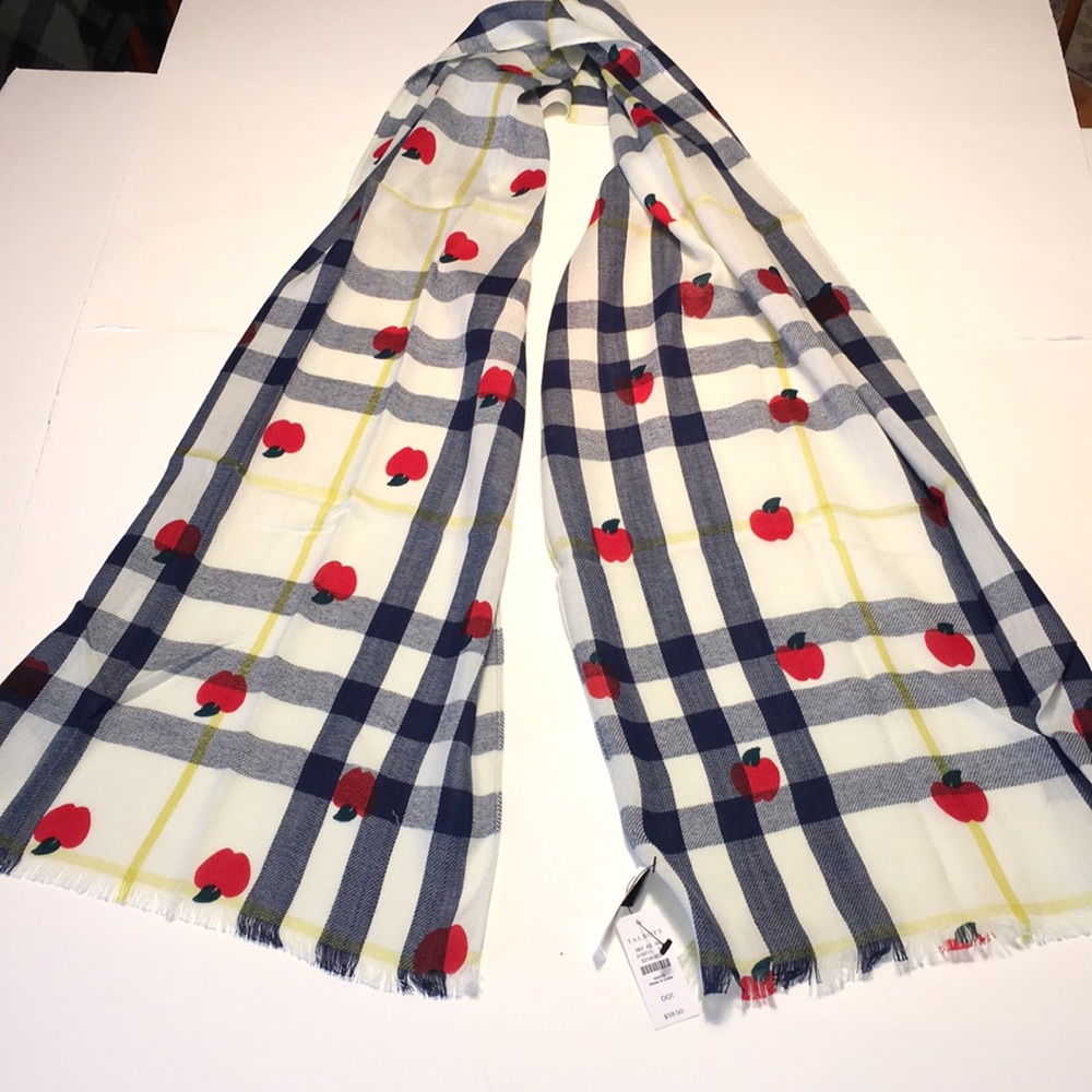 Talbots Multi-Check Scarf NWT - Picture 4 of 14